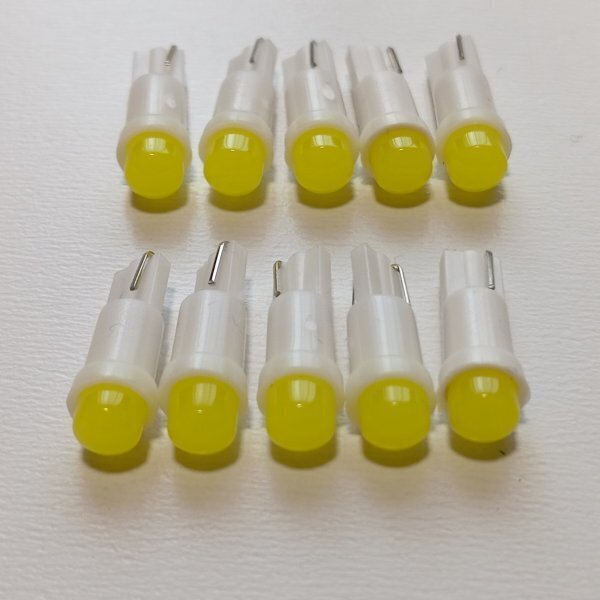 T5 LED メーター球 ウェッジ球 超爆光!10個セット ホワイト パネル球 エアコン球 /t5拍卖