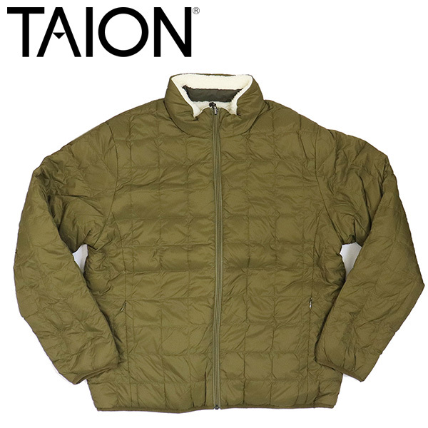 TAION (タイオン) R102MB MOUNTAIN RIVERSIBLE DOWNxBOA JKT マウンテン リバーシブル ダウンxボア ジャケット TA025 OLIVExIVORY M拍卖