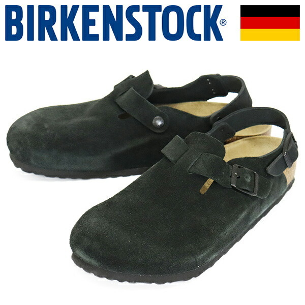 BIRKENSTOCK (ビルケンシュトック) 1028337 TOKIO トキオ スエードレザーサンダル BLACK レギュラー幅 BI363 42-約27.0cm拍卖