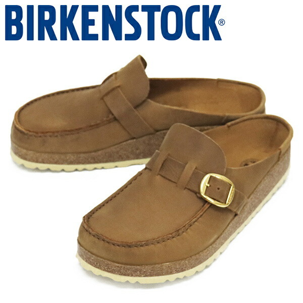 BIRKENSTOCK (ビルケンシュトック) 1024017 BUCKLEY バックリー オイルドレザーサンダル COGNAC レギュラー幅 BI382 39-約25.0cm拍卖