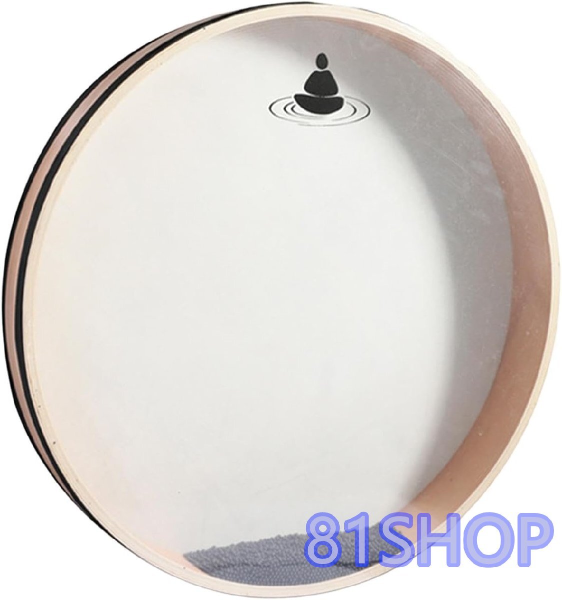 「81SHOP」ウェーブビーズシードラムパーカッション木製頑丈ポータブルハンドドラム、音楽ギフト、ヨガホームオフィス用品の楽器, 18イン拍卖