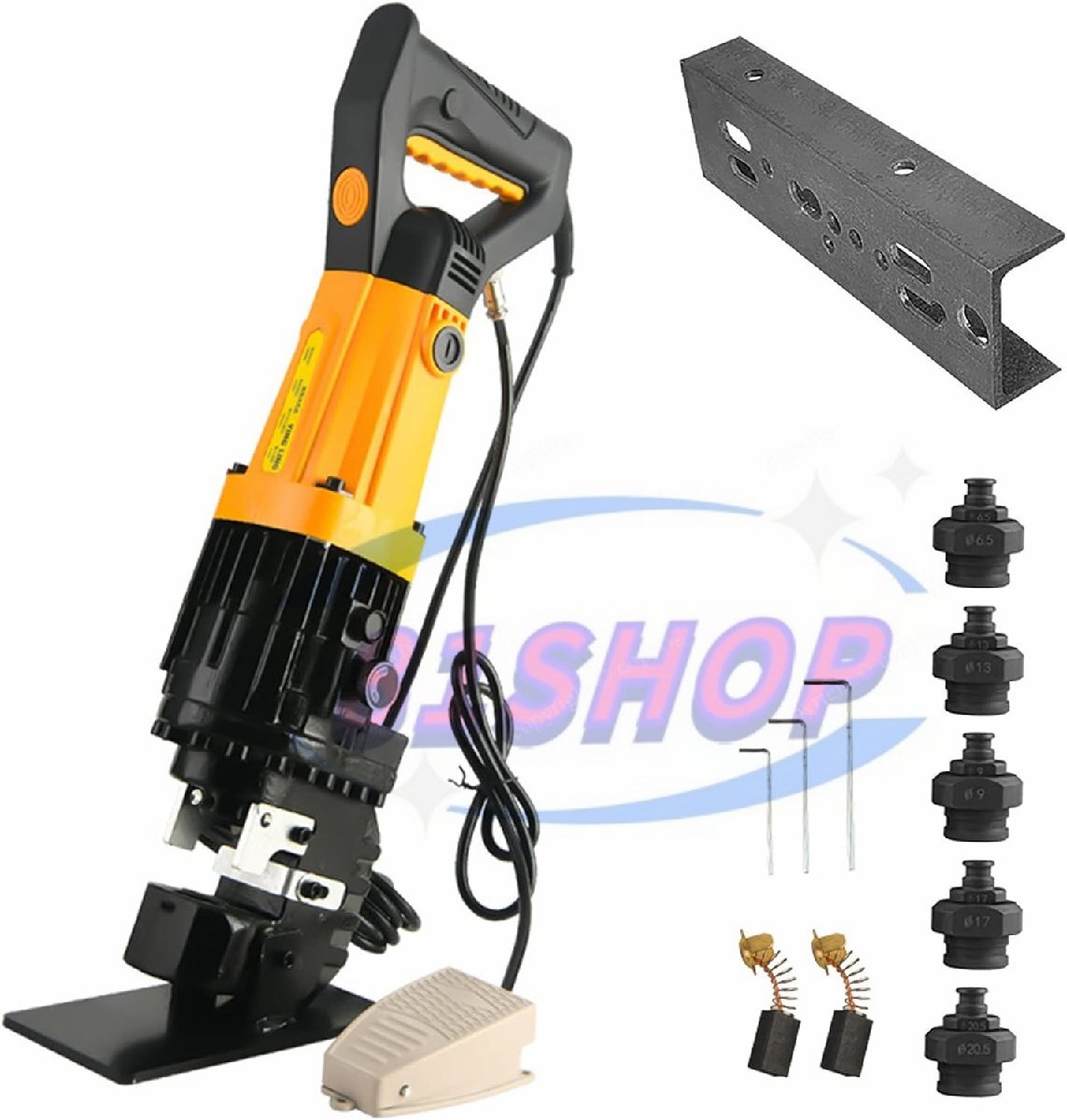 油圧パンチャー 電動 10t 油圧圧着 穴あけ機手動 φ6.5~20.5mm 1680w 6mm厚加工可能 銅板/アルミ板/鋼板/鉄板/山形鋼対応 2~3秒で穴あけ拍卖