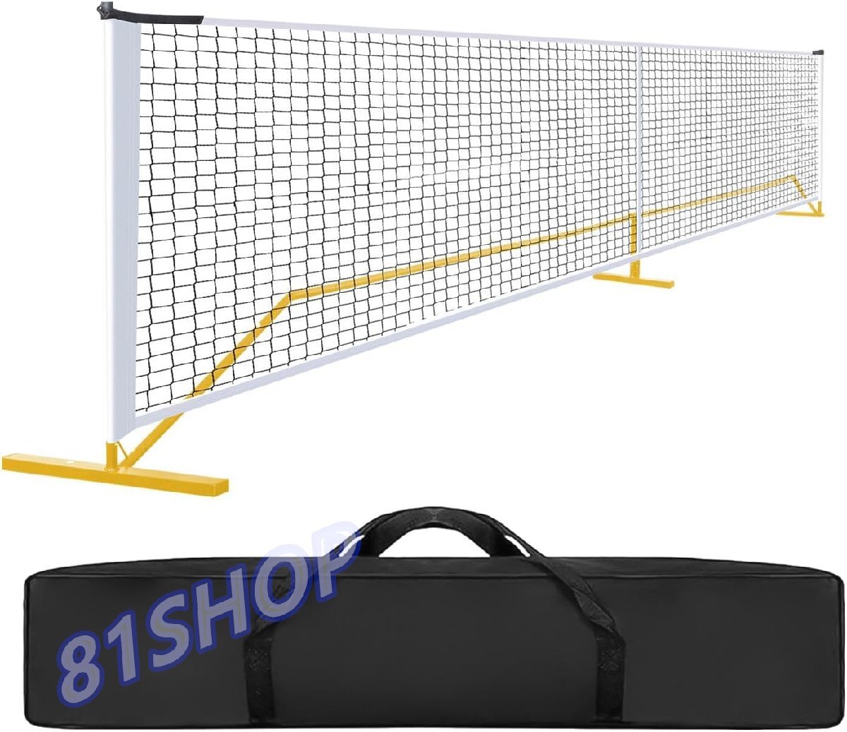 「81SHOP」ポータブルピックルボールネットセットスポーツネット配置サイズ22フィートテニスネットバドミントンネット屋内屋外ゲーム芝生拍卖