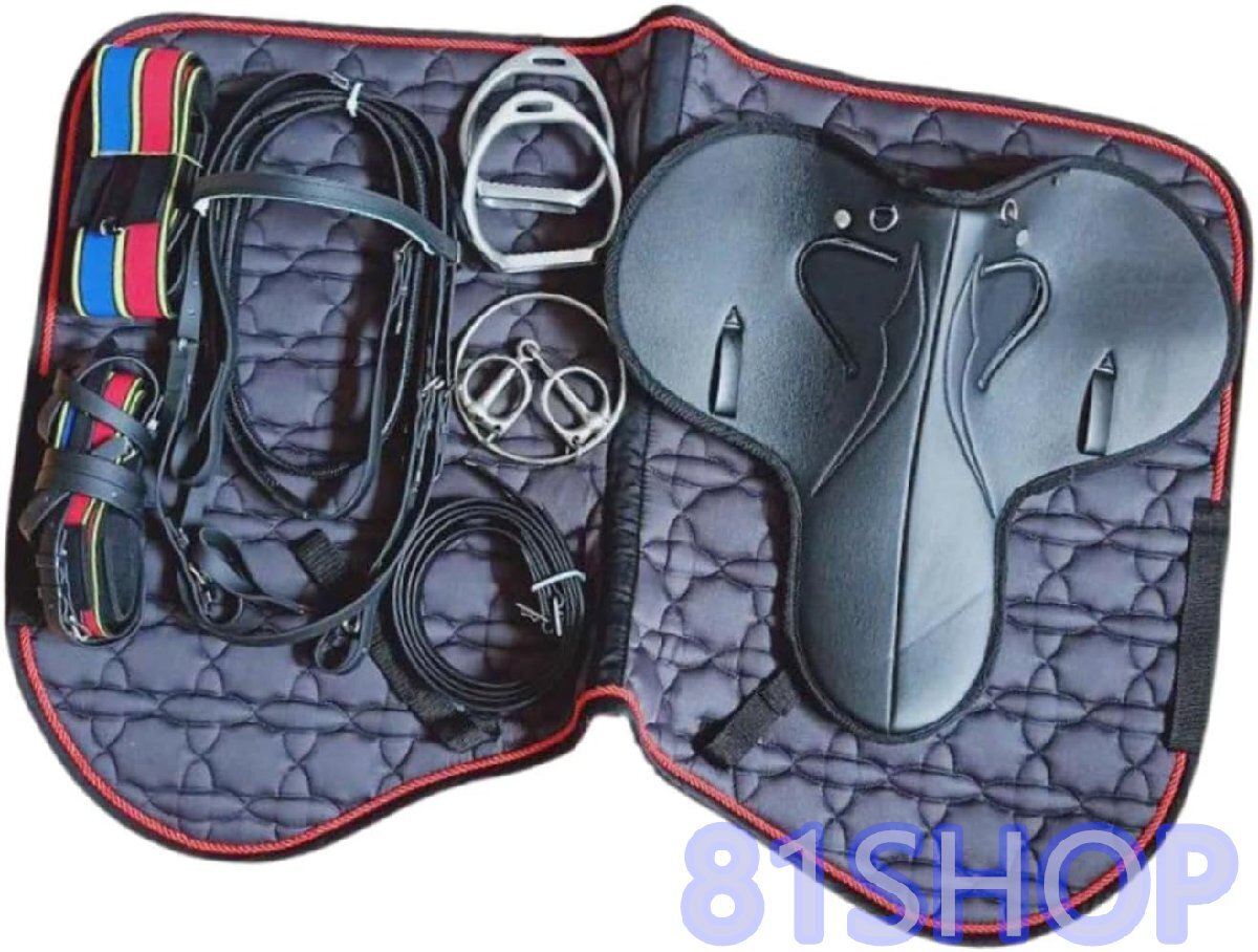 「81SHOP」馬鞍スターターキット、完全な鞍セット、手綱付き完全な鞍セット、拍卖