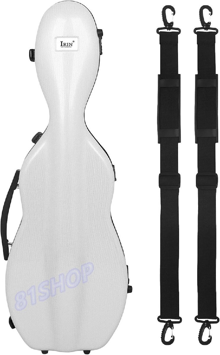 「81SHOP」初心者向けハードバイオリンケース、ポータブルバイオリンキャリングケース、バイオリン収納ボックス、内蔵温度計, 白いチェッ拍卖