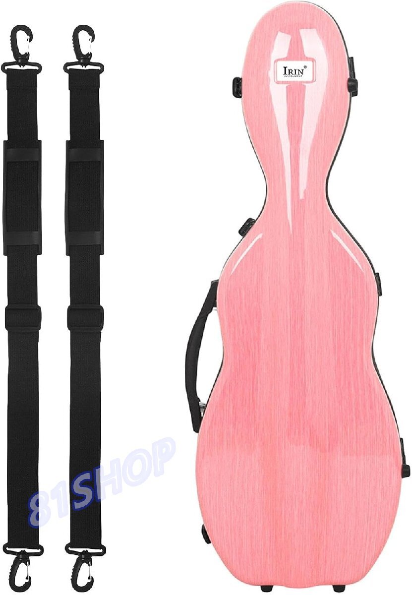「81SHOP」初心者向けハードバイオリンケース、ポータブルバイオリンキャリングケース、バイオリン収納ボックス、内蔵温度計, ピンク拍卖