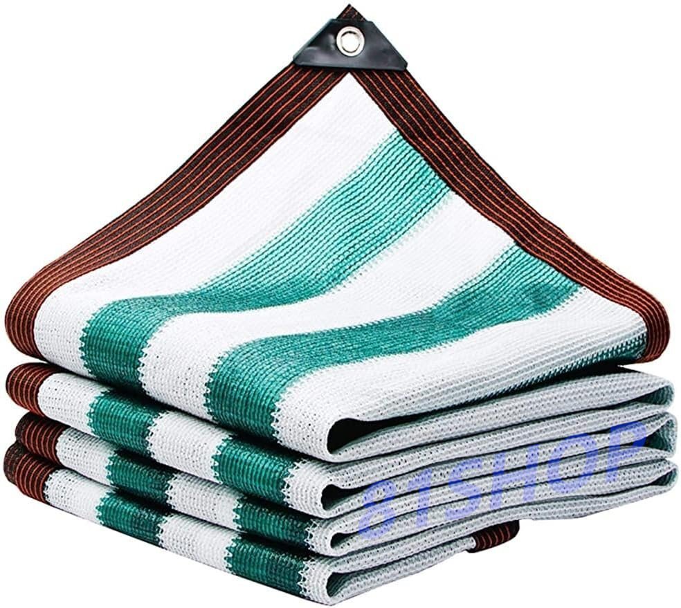 「81SHOP」遮光網 寒冷紗 UV85%遮光率 農業用遮熱ネット 効果的なシェーディング 頑丈 遮光ネット エッジ強化グロメットSize : 4x8m拍卖