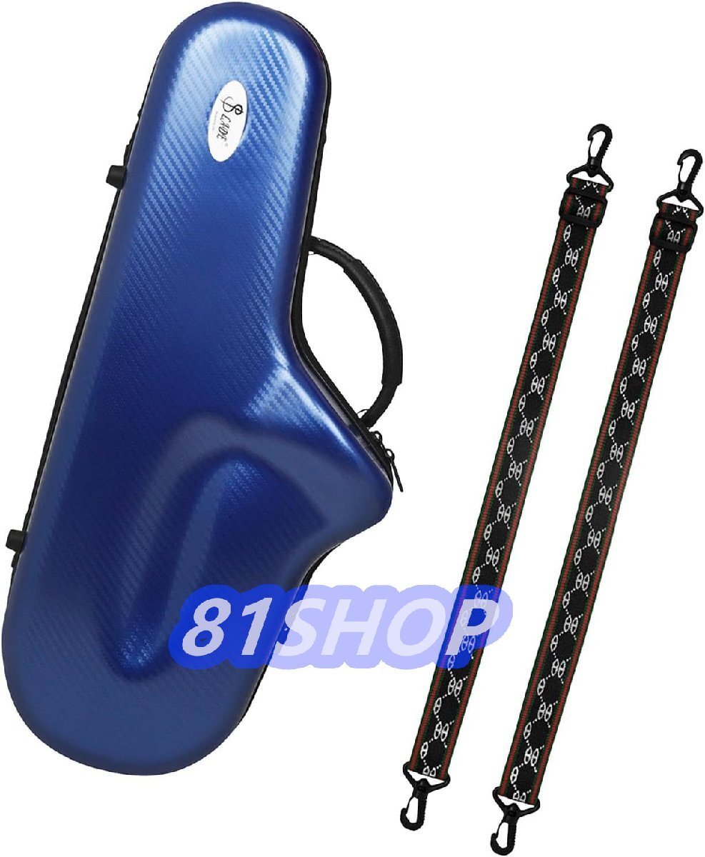 「81SHOP」パッド入りサックスケース サックスキャリングケース サックスバックパック バッグ 旅行用, 青拍卖