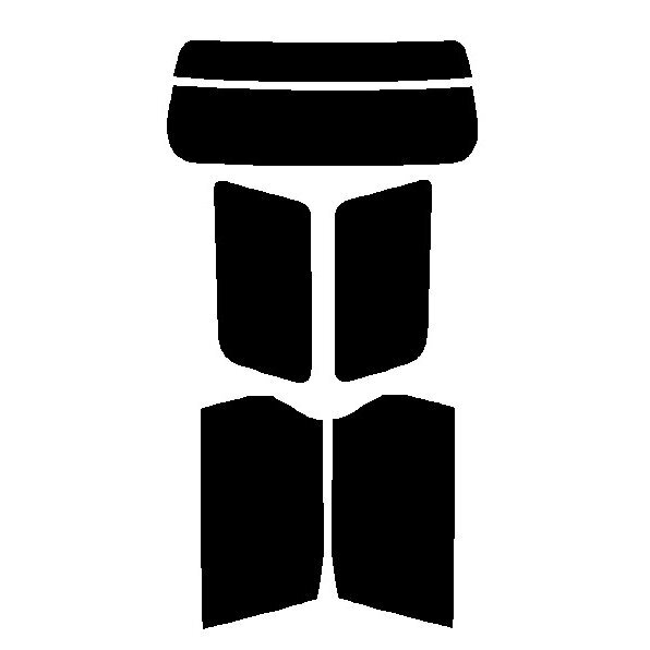 ブルーメタル65(65%) リヤセット アルファード H10W・H15W タイプA カット済みカーフィルム拍卖