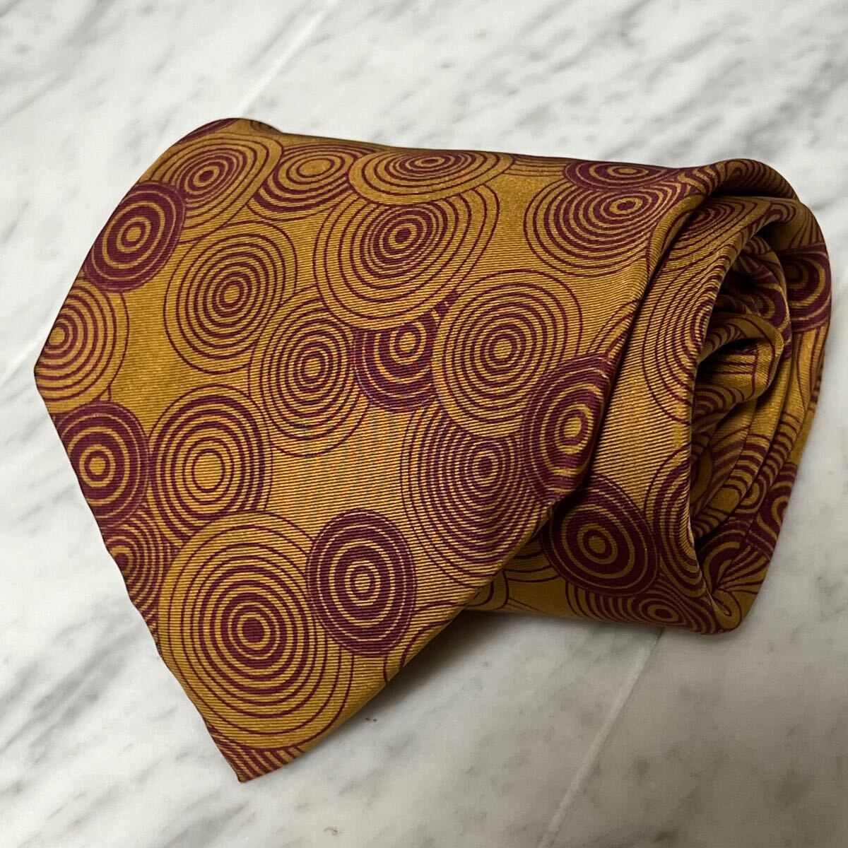 999円~ Paul Stuart ネクタイ ブラウン ボルドー ドット 総柄 (GREEN B5)拍卖