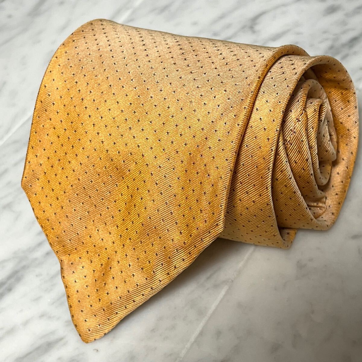 999円~ Brooks Brothers ネクタイ オレンジ ドット 光沢 総柄 (R1)拍卖