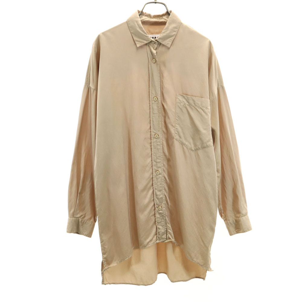 エムエムシックス メゾンマルタンマルジェラ イタリア製 長袖 シャツ 40 ベージュ MM6 Maison Martin Margiela マルジェラ レディース拍卖