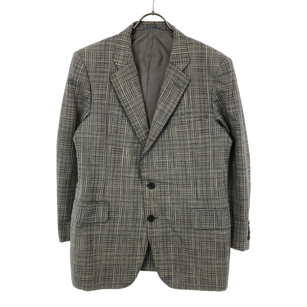 バーバリーズ 90s ウールブレンド 総柄 テーラードジャケット 96-86-170AB5 グレー系 Burberrys オールド メンズ拍卖