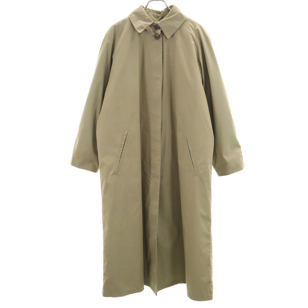 ロンドンフォグ 80s USA製 ヴィンテージ ステンカラーコート 10 カーキベージュ LONDON FOG ライナー付き レディース拍卖