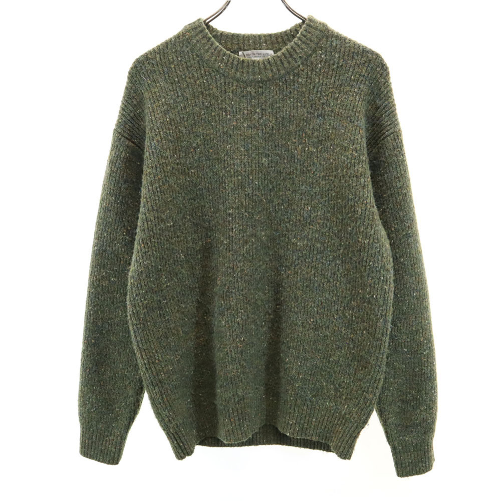 アデイインザライフユナイテッドアローズ ウールブレンド 長袖 セーター M グリーン系 A day in the life UNITED ARROWS ニット メンズ拍卖