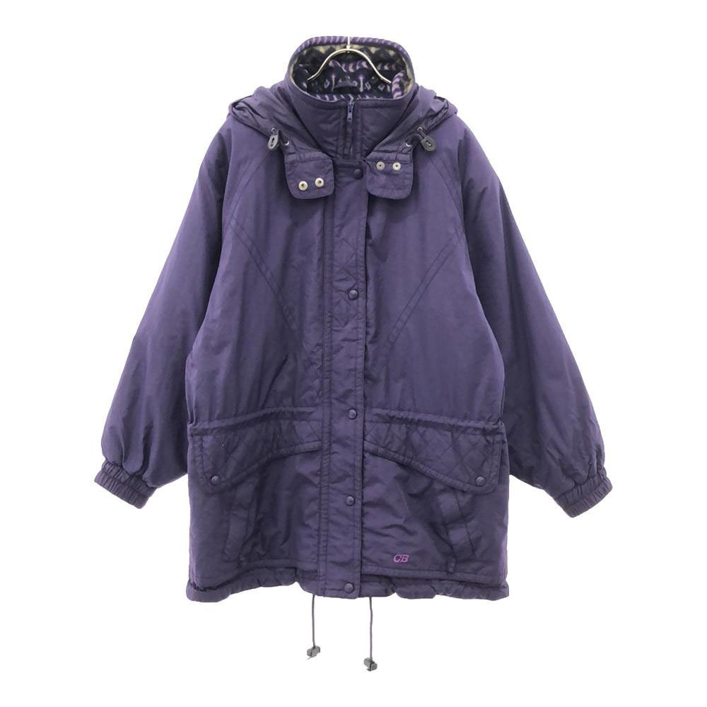 シービースポーツ ロゴ刺繍 ナイロンジャケット L パープル CB SPORTS 裏フリース レディース拍卖