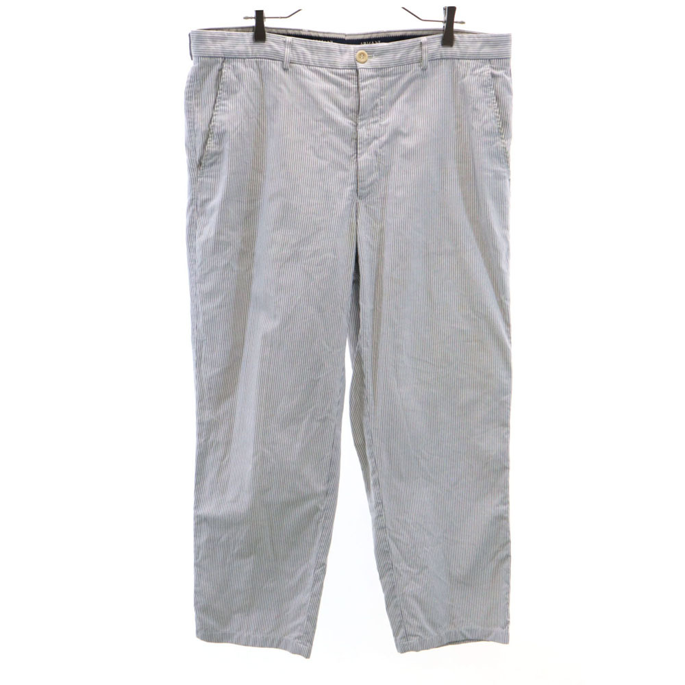 アルマーニコレッツォーニ ストライプ ロングパンツ w39 ブルー系 ARMANI COLLEZIONI ビッグサイズ メンズ拍卖
