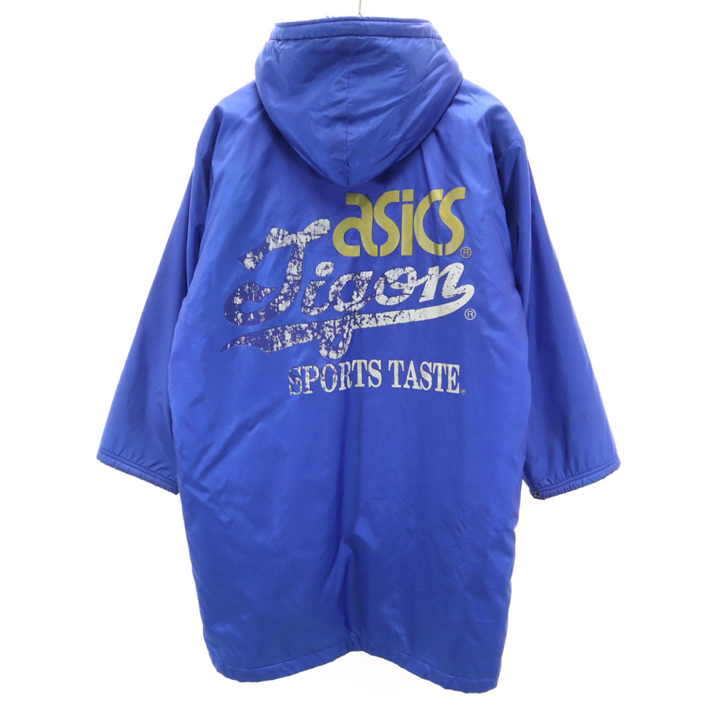 アシックス バックロゴ 中綿コート 150 青紫 asics キッズ拍卖