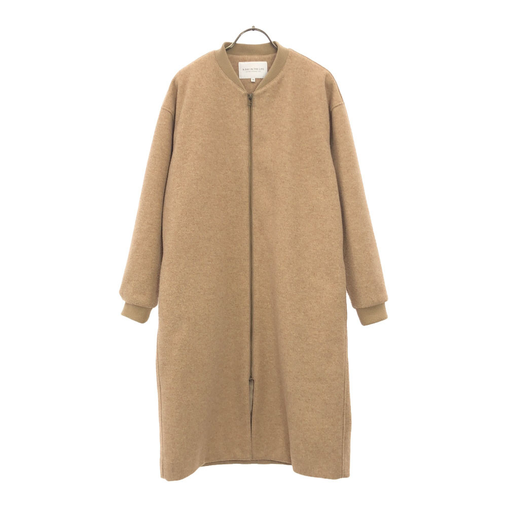 ユナイテッドアローズ A DAY IN THE LIFE ノーカラーコート 38 ベージュ UNITED ARROWS レディース拍卖