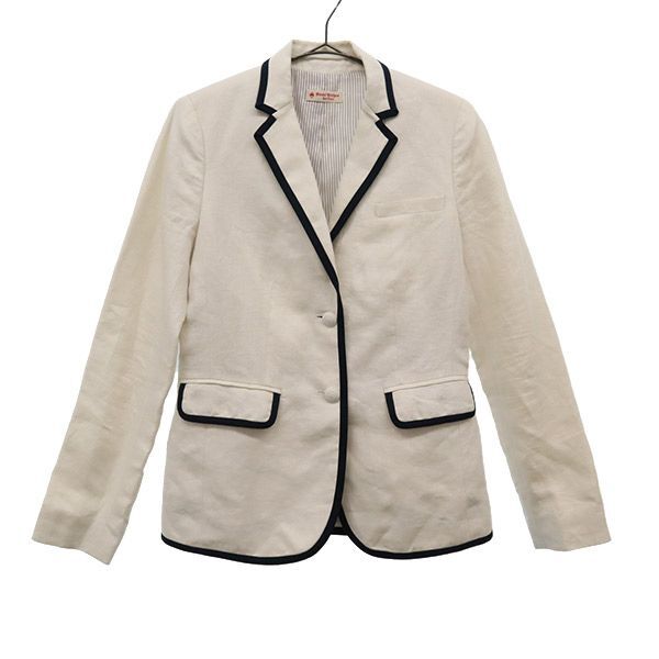 ブルックスブラザーズレッドフリース リネン テーラードジャケット ホワイト Brooks Brothers Red Fleece レディース拍卖