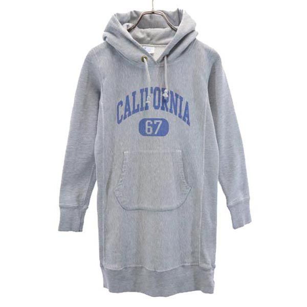 チャンピオン 青単 復刻 長袖 リバースウィーブ スウェット ワンピース XS グレー系 Champion Reverse Weave 裏起毛 レディース拍卖