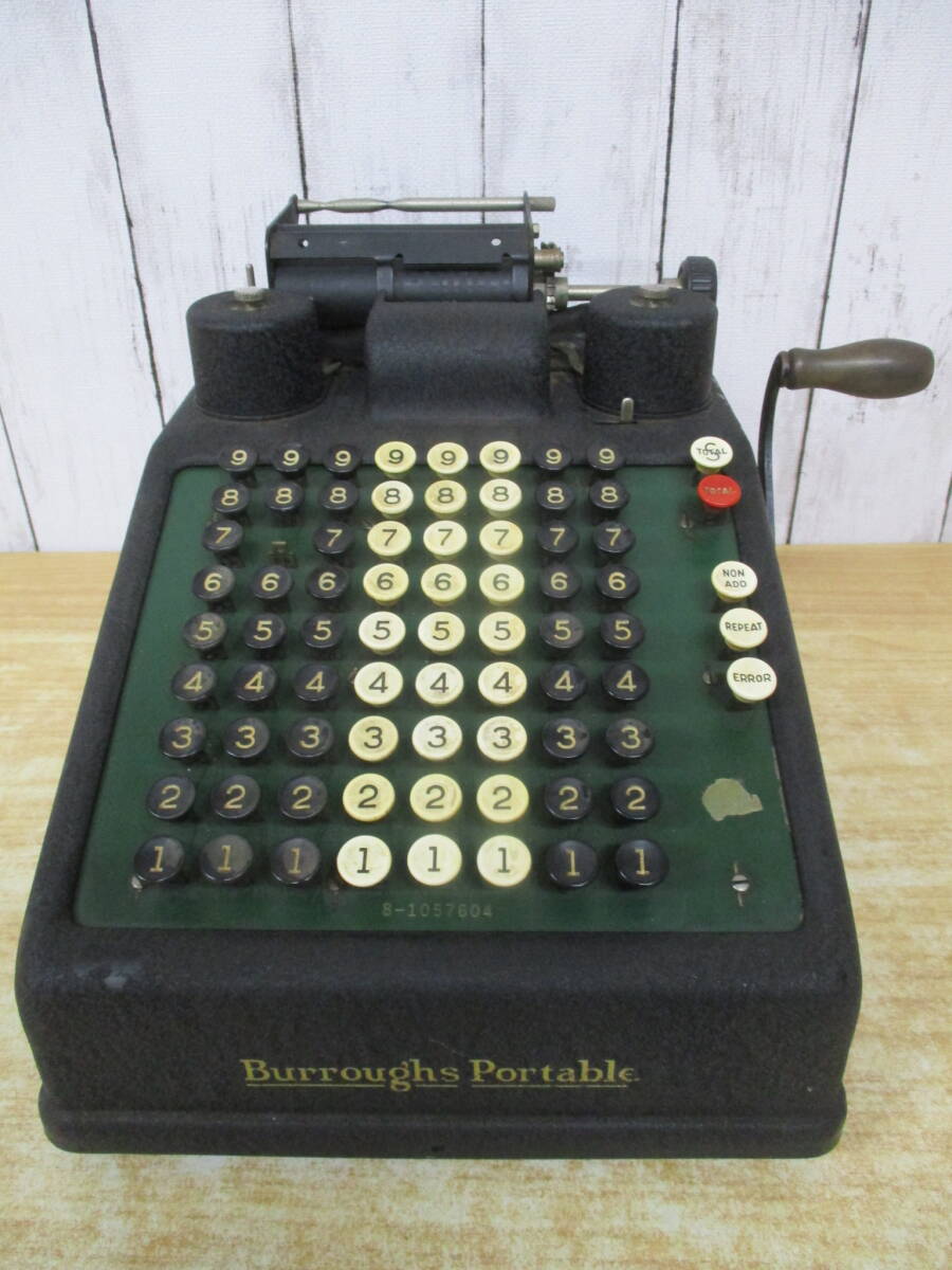 TJ2-13(burroughs portable 計算機)レジスター バロース ビンテージ アンティーク ディスプレイ 置物 動作未確認 ジャンク 現状品拍卖