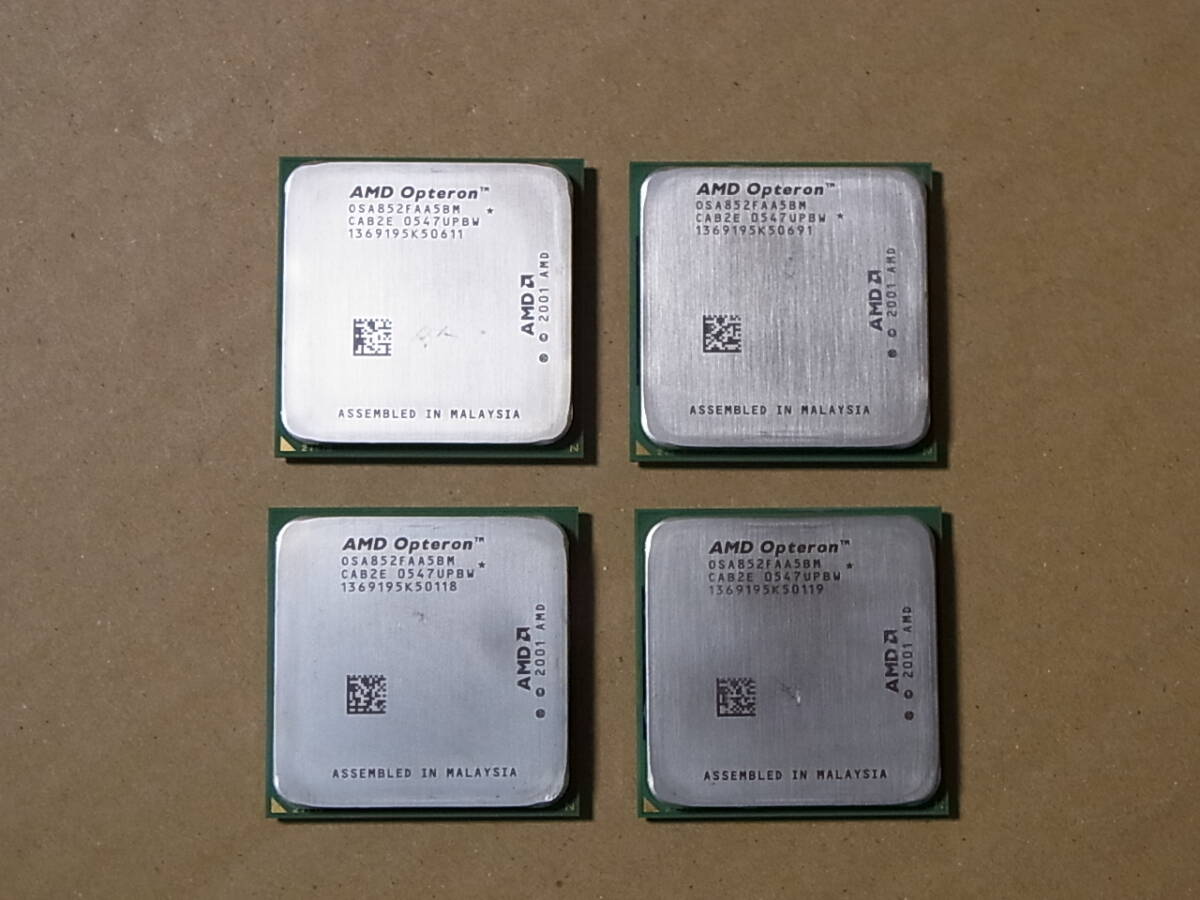 ★4個セット★AMD Opteron 852 OSA852FAA5BM 2.60GHz Athens【Socket 940】 (Ci1119)拍卖