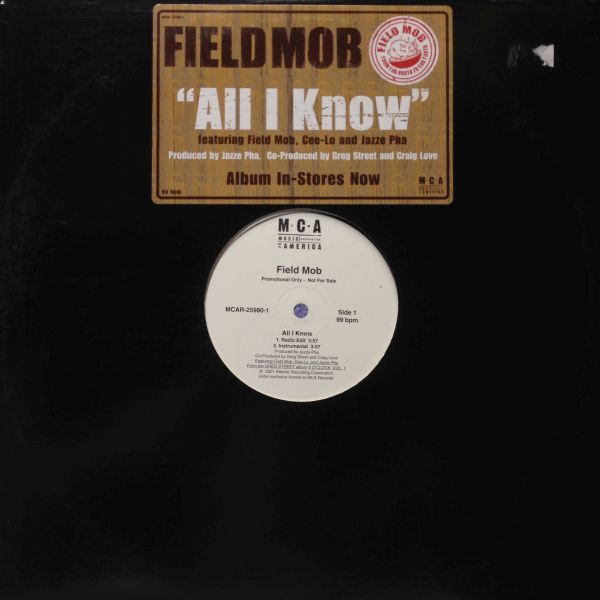 12inchレコード FIELD MOB / ALL I KNOW拍卖