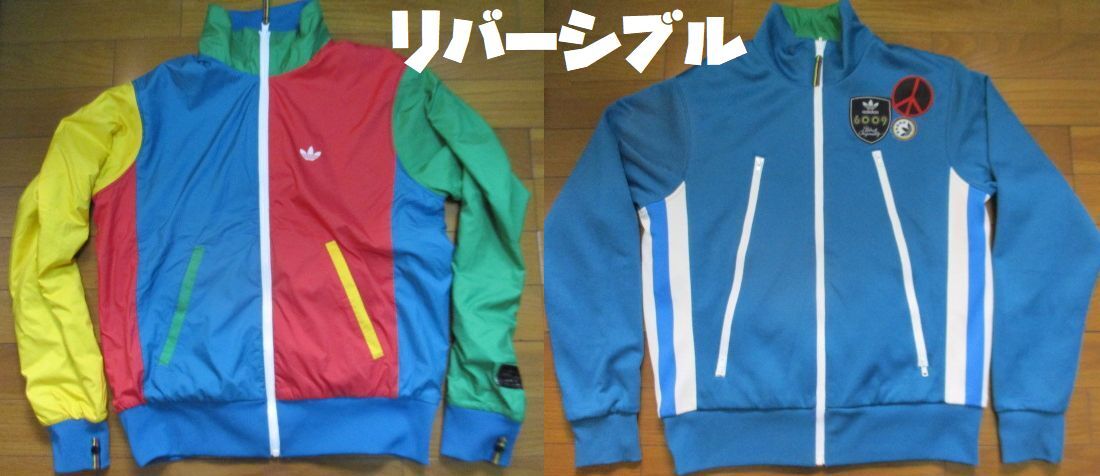 adidas クレイジーカラー Sサイズ ラスタカラー アディダス リバーシブル ジャケット トレフォイル ジャージ ワッペン 6009拍卖