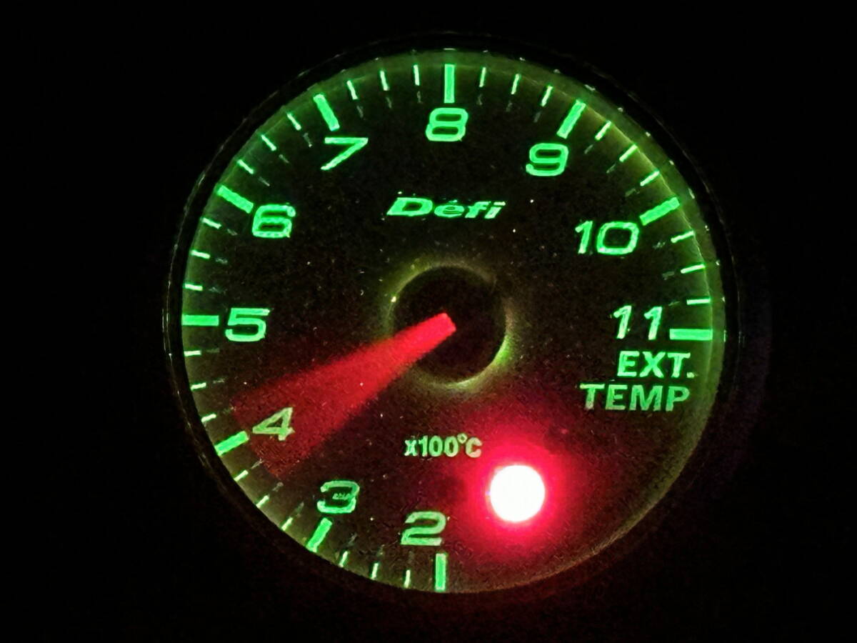 デフィ/Defi-Link Meter 排気温度計 メーター ホワイト盤 /温度計 テンプメーター φ60 白 排気温計センサー付き拍卖