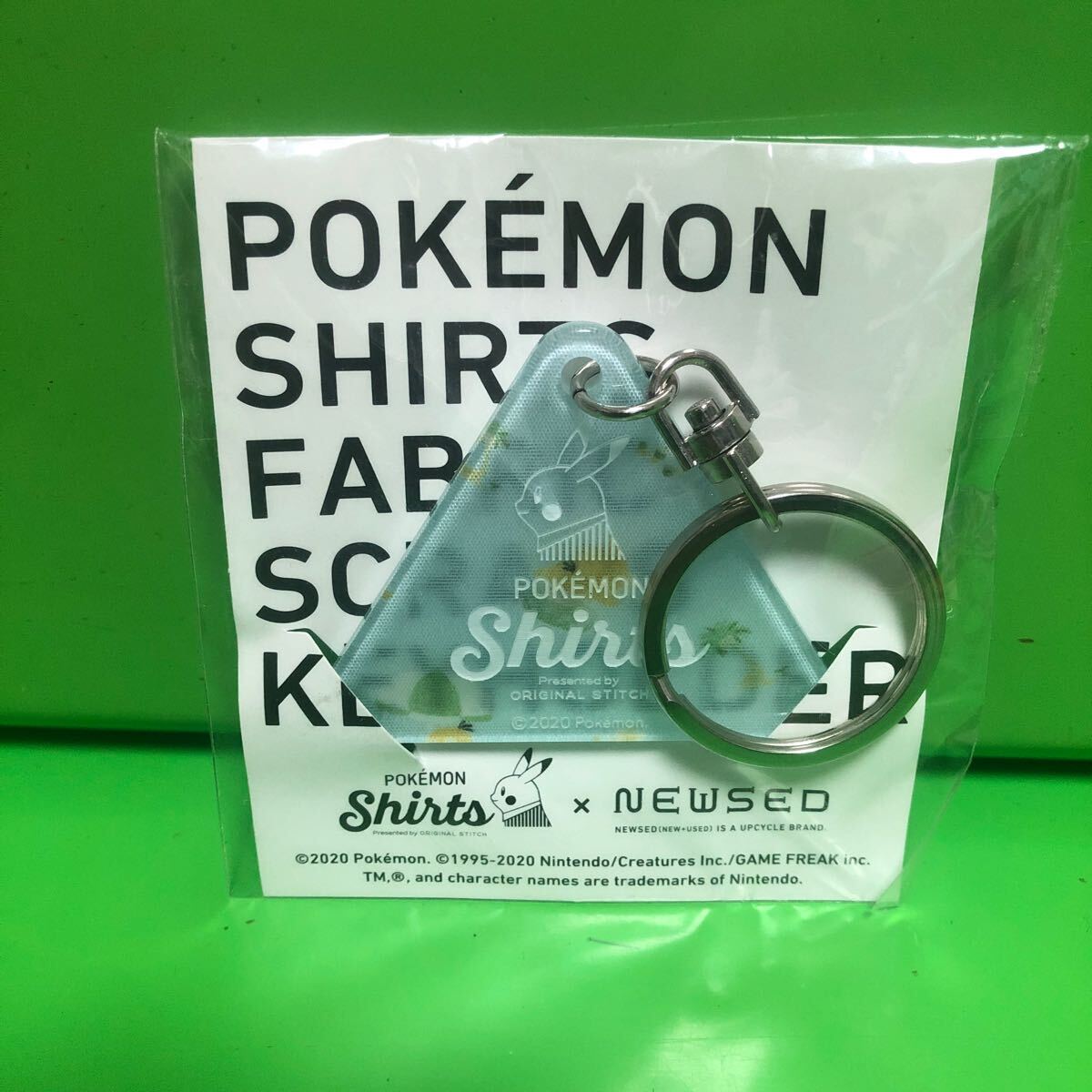 POKMON SHIRTS FABRIC SCRAPS KEYHOLDER ポケモンシャツ × NEWSED ニューズド アクリルキーホルダー【新定形外郵便送料140円】拍卖
