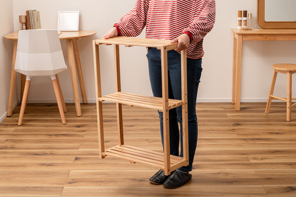 ワイドシェルフ 広め 棚 収納 棚板可動 高さ調節 シェルフ ワイド 天然木 シンプル おしゃれ 北欧 韓国インテリア ナチュラル HOW-006拍卖