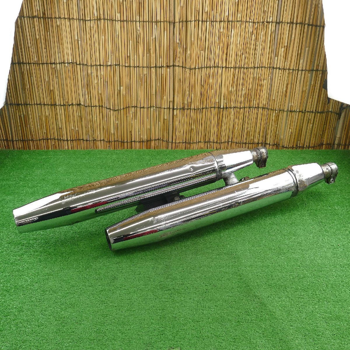 ドラッグスター1100 純正 サイレンサー ステー付き VP10J ノーマル マフラー DS1100 3b拍卖