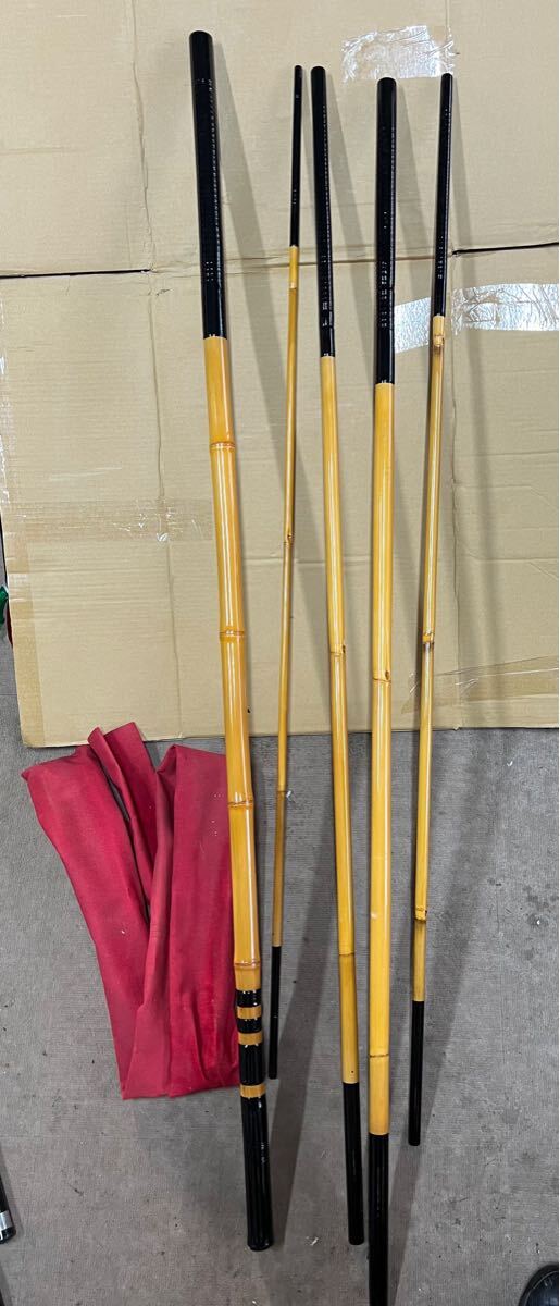 TONO★ ヘラ竿 和竿 竹竿 船竿 中式 節巻 5本継 竿昭作拍卖