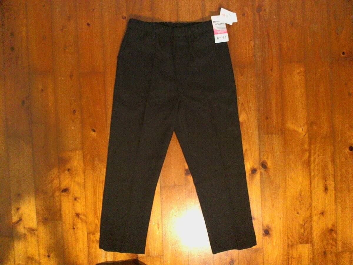 ☆新品・未使用☆国産【楽楽パパのらくちんスタイル】裏微起毛 防寒 イージーパンツ 前開 スラックス風ウエストゴム M 濃いこげ茶 チェック拍卖