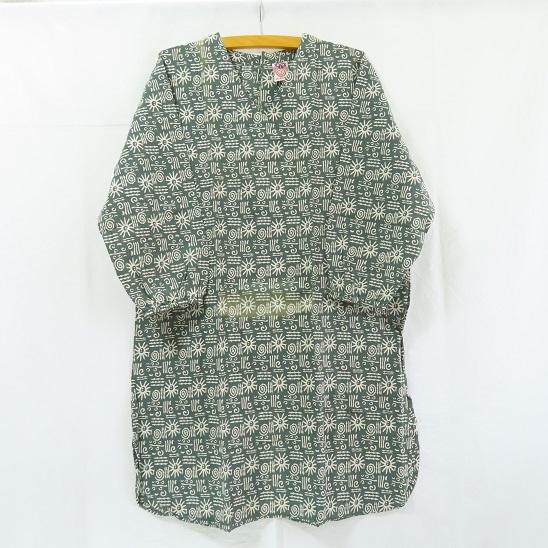 〓 色ヤケ有り 〓 新品 〓 割烹着 〓 エプロン タブリエ エスニック アジアン ガーデニング おしゃれ 割ぽう着 かっぽう着 〓A855拍卖