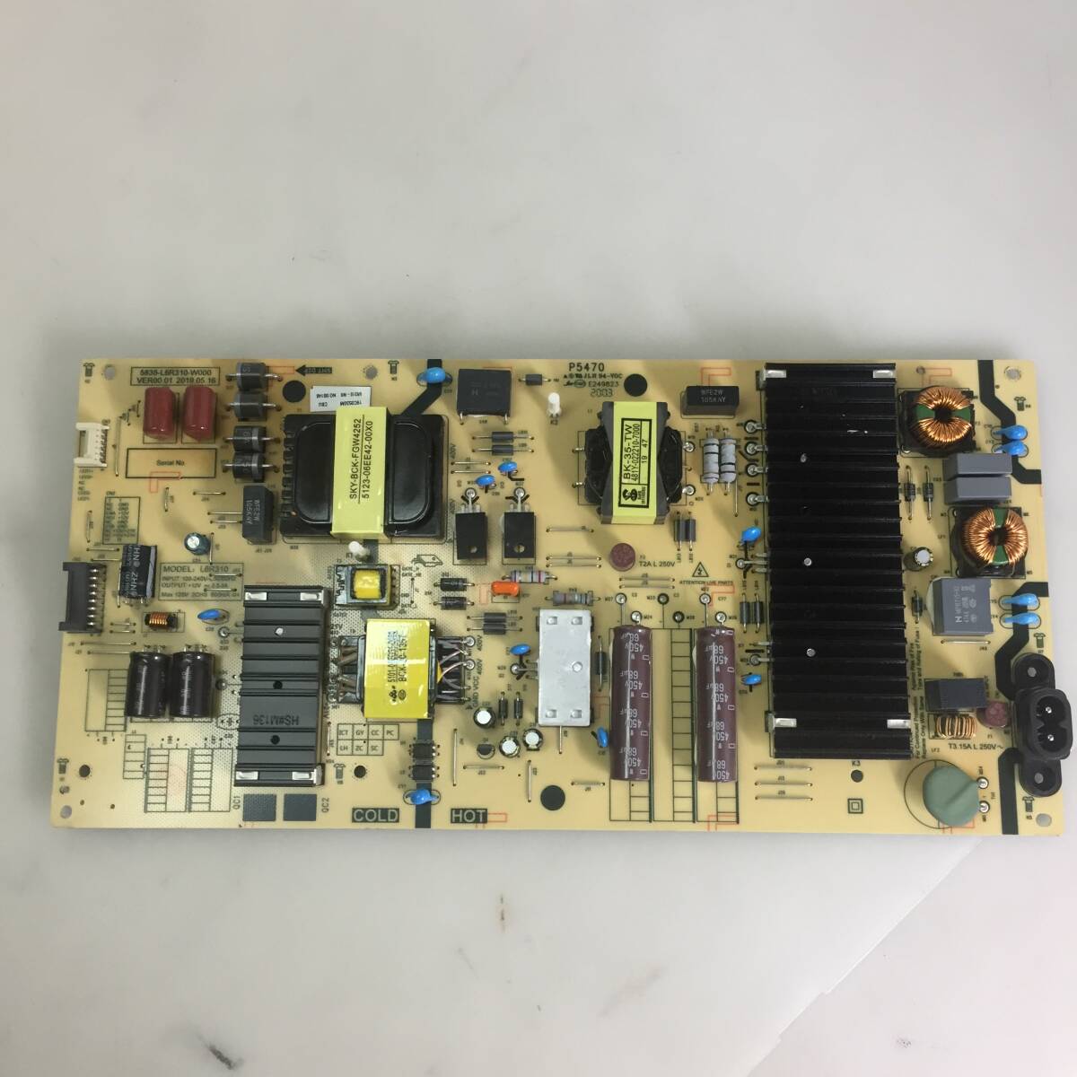 □IRIS OHYAMA アイリスオーヤマ 65型 液晶テレビ LT-65B625K 電源基板【ジャンク品 電源供給不可品】拍卖