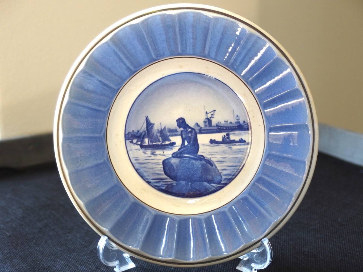 Aluminia アルミニア (ロイヤルコペンハーゲン) ヴィンテージ ウォールプレート / 飾り皿 1959年製 人魚姫 / マーメイド / LANGELINIE拍卖