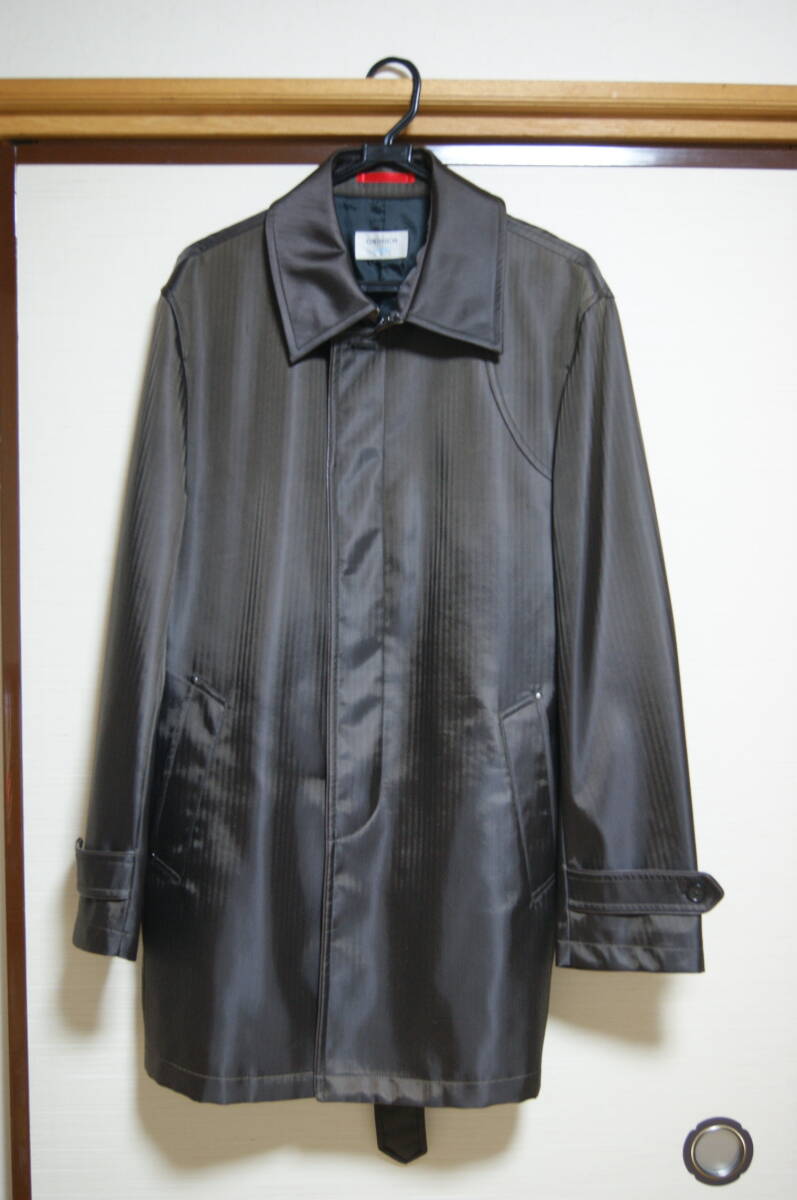 ■中古 ORIHICA メンズ コート ブラウン 茶(L・175cm)ポリエステル52%ナイロン48%ポンディング加工 特殊加工 着用回数1~2回オリヒカ拍卖