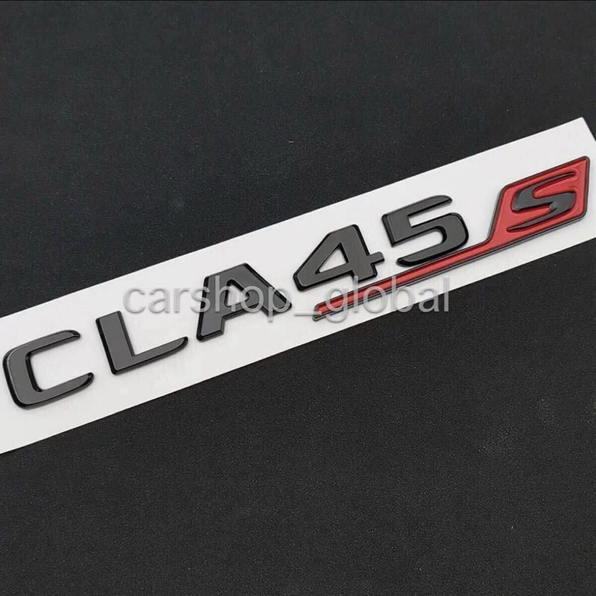 メルセデス ベンツ CLAクラス CLA45S リア トランクエンブレム グロスブラック×レッド ステッカー X118/W118 180/200d/250/35AMG/45AMG等拍卖
