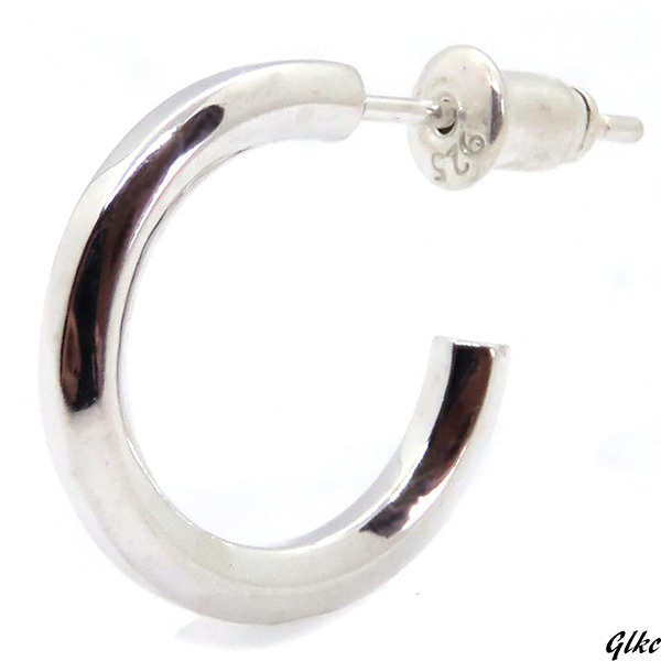 【シンプルなスタイルで、どんなコーディネートにも合う】 シルバー925 フープピアス リングピアス シンプル ミラーカット拍卖