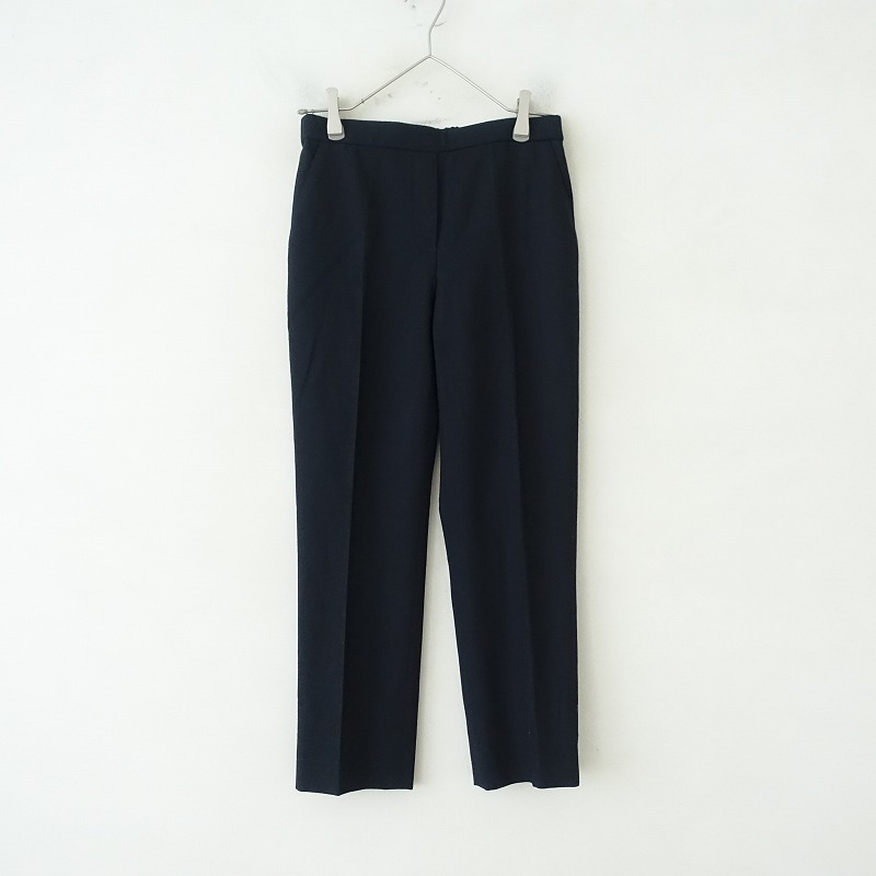 【定価3万】セオリー theory *Light Saxony センタープレステーパードパンツ*0ウール混ネイビー紺ボトムス(1-2410-203)【70K42】拍卖
