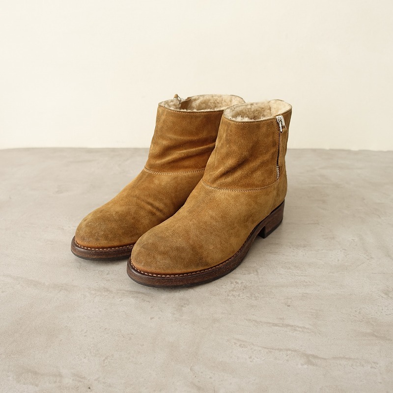 ブッテロ BUTTERO *スエードショートブーツ 36/23*ボアキャメル1124(sh10-2411-1)【03K42】拍卖