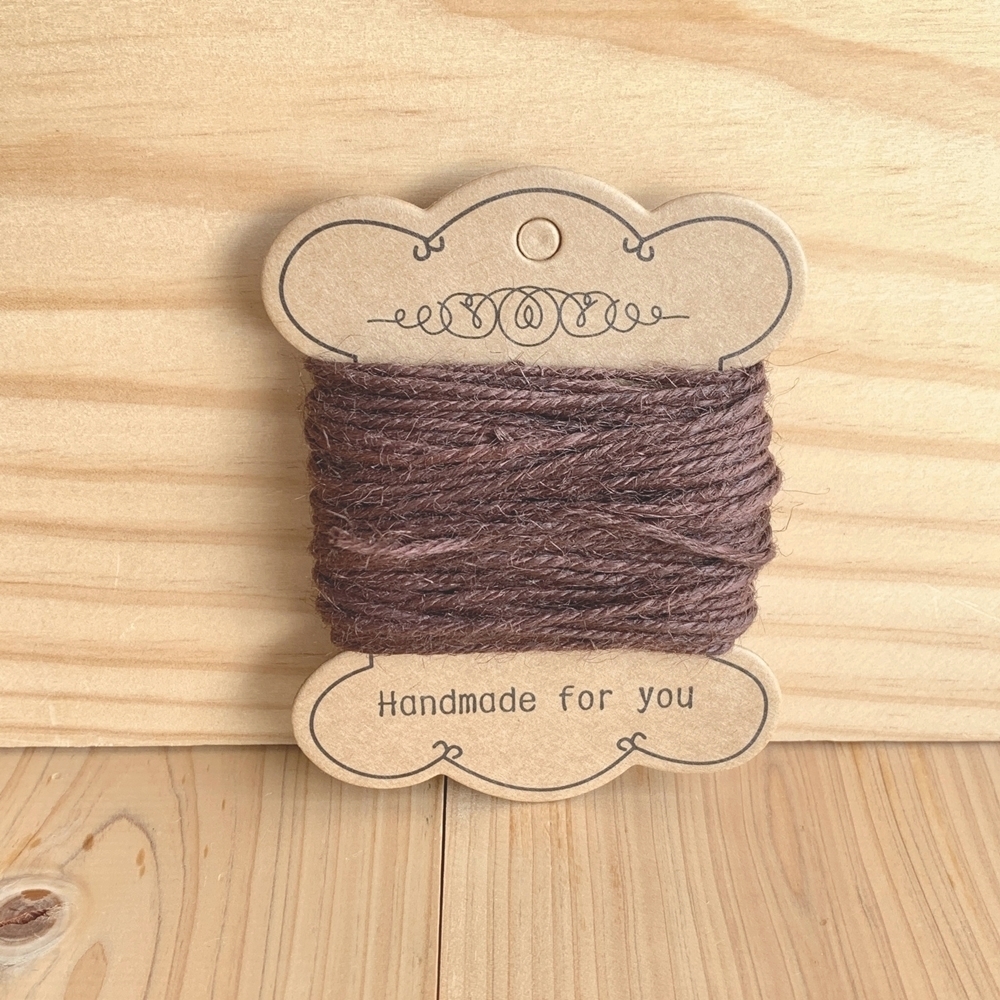 ラッピング カラー麻紐 ヘンプコード 2ミリ ブラウン拍卖