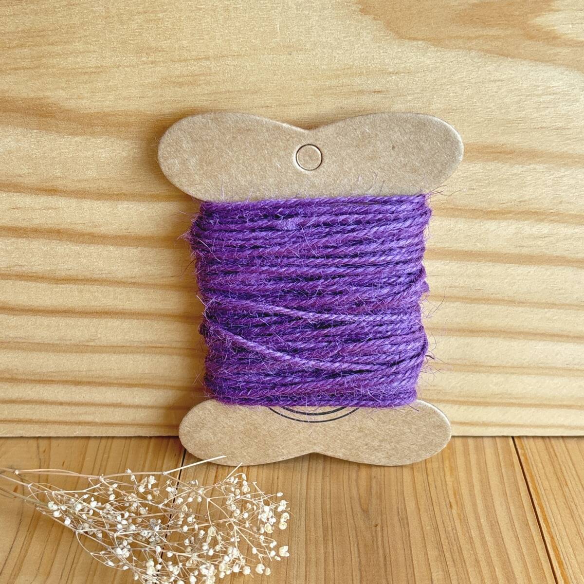 ラッピング カラー麻紐 ヘンプコード 2ミリ パープル拍卖