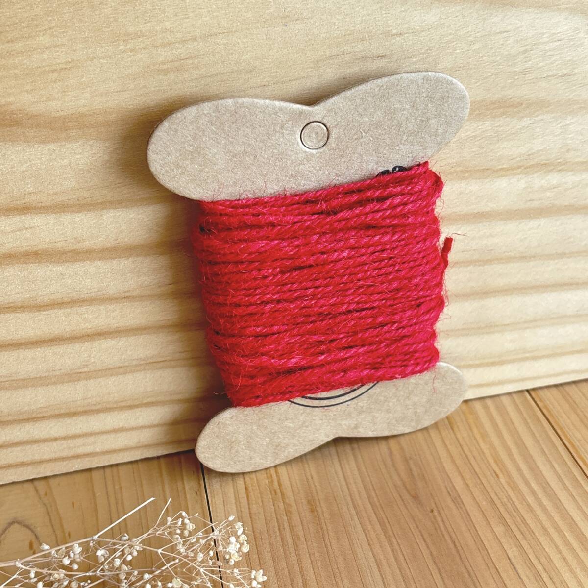 ラッピング カラー麻紐 ヘンプコード 2ミリ レッド拍卖