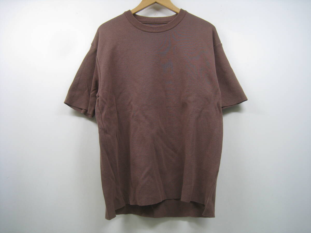 STUDIOUS ステュディオス ニット Tシャツ 半袖 茶 ブラウン サイズ02拍卖