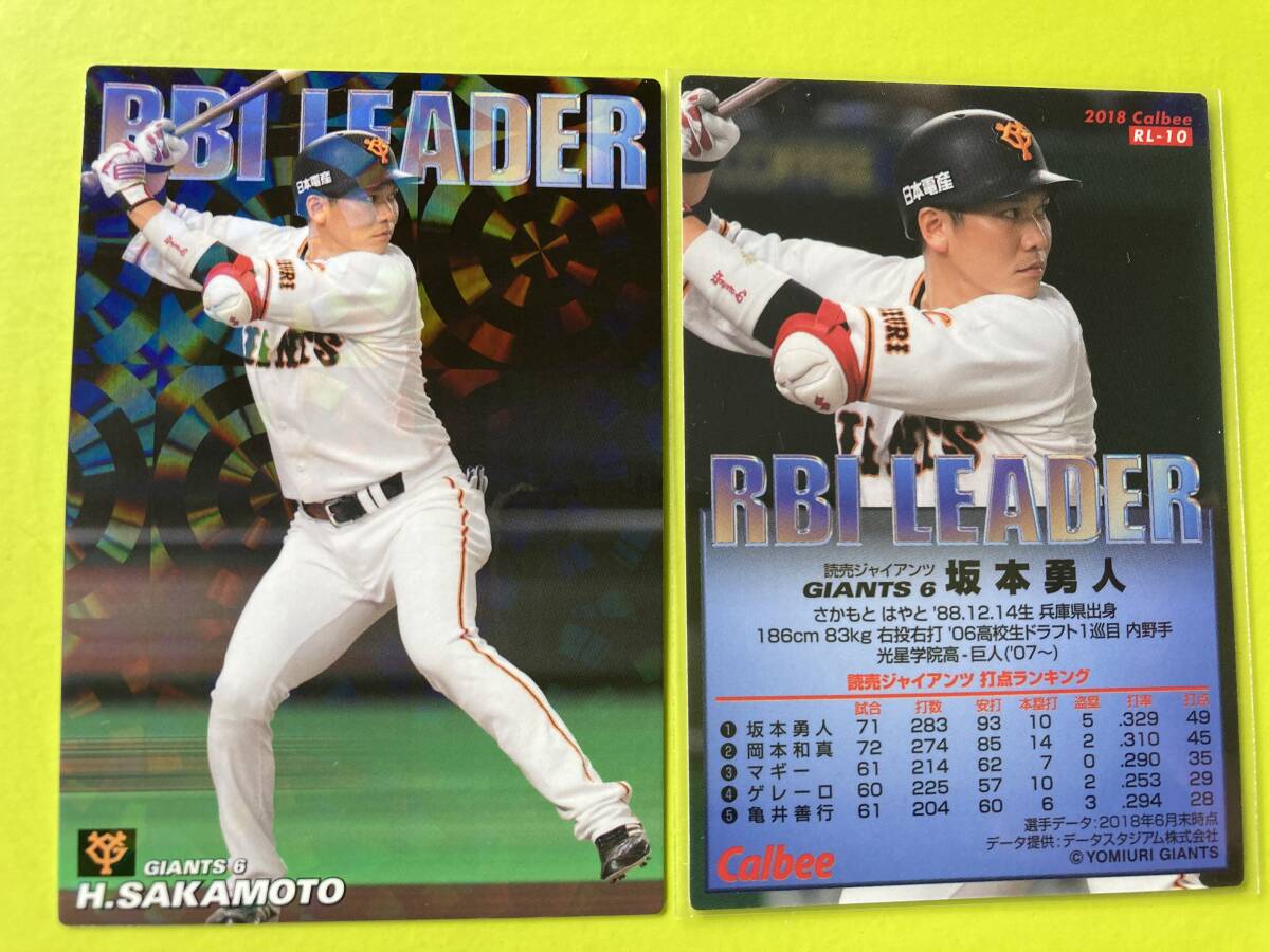 2018 第3弾 RL-10 坂本 勇人(巨人)RBI LEADERカード 通販限定キラ仕様 スペシャルボックス 打点王 2025 現役 カルビー 即決 送料85円〜拍卖