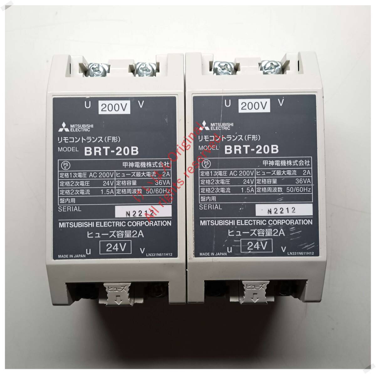 三菱リモコントランス(F形)BRT-20B 2個拍卖