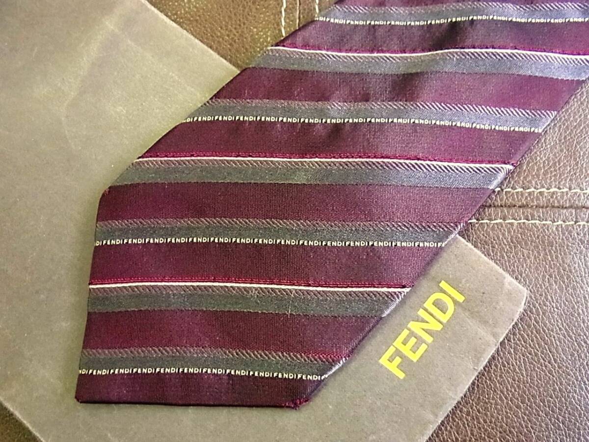 ●5-2402●在庫処分SALE●フェンディ【ストライプ 柄】【FENDI】ネクタイ★拍卖